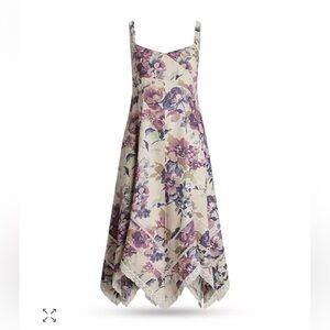 Ralph Lauren Floral Handkerchief Hem Dress